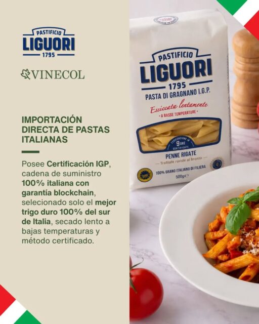 El secreto de una buena pasta está en cómo empieza 🇮🇹

En Vinecol apostamos por pastas italianas que respetan la tradición y la calidad en cada detalle

Las pastas clásicas Liguori se elaboran con trigo duro 100% italiano y un proceso de secado lento a bajas temperaturas, parte fundamental de su tradicional Método Liguori 🙌🏻

También contamos con pastas sin gluten, pensadas para que nadie tenga que quedarse afuera del placer de una buena pasta italiana ❤️

Tradición, calidad y opciones para todos los platos.
Porque cuando los ingredientes son buenos, se nota desde el primer bocado 🍝🇮🇹

Liguori + Vinecol
El sabor de Italia, más cerca

#vinecol #pastaliguori #italianfood #liguori